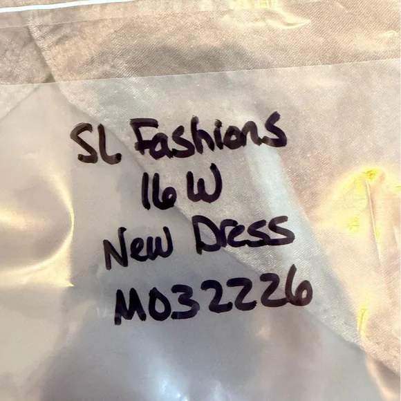 NWT SL Fashions 16W Bronze Tiered Dress Embellished Neck Cocktail Wedding Guest - Picture 13 of 13